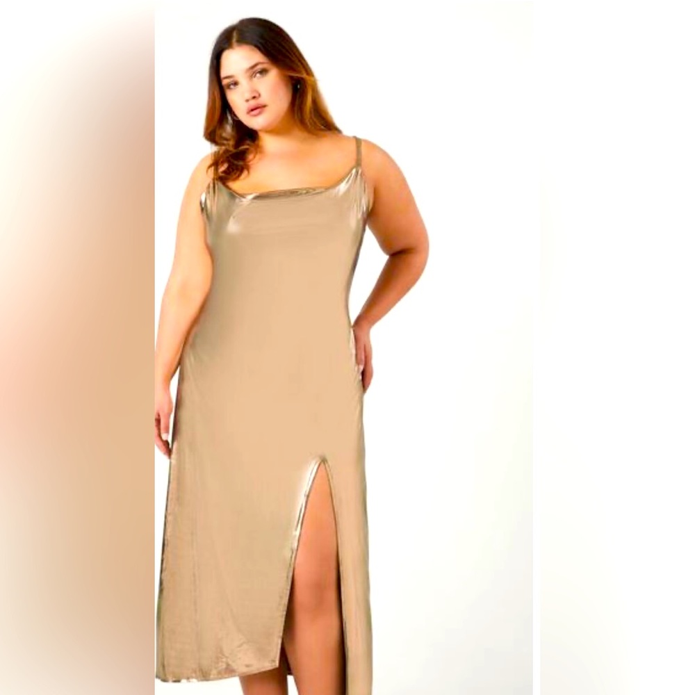 Plus metallic Dress